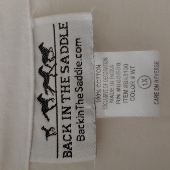 Western shirt/jacket, shirt length standard front, embellished embroidered back - Picture 2 of 5